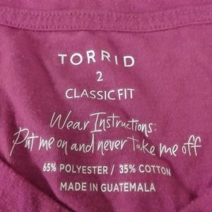 Torrid V-Neck Classic Fit Tee Shirt